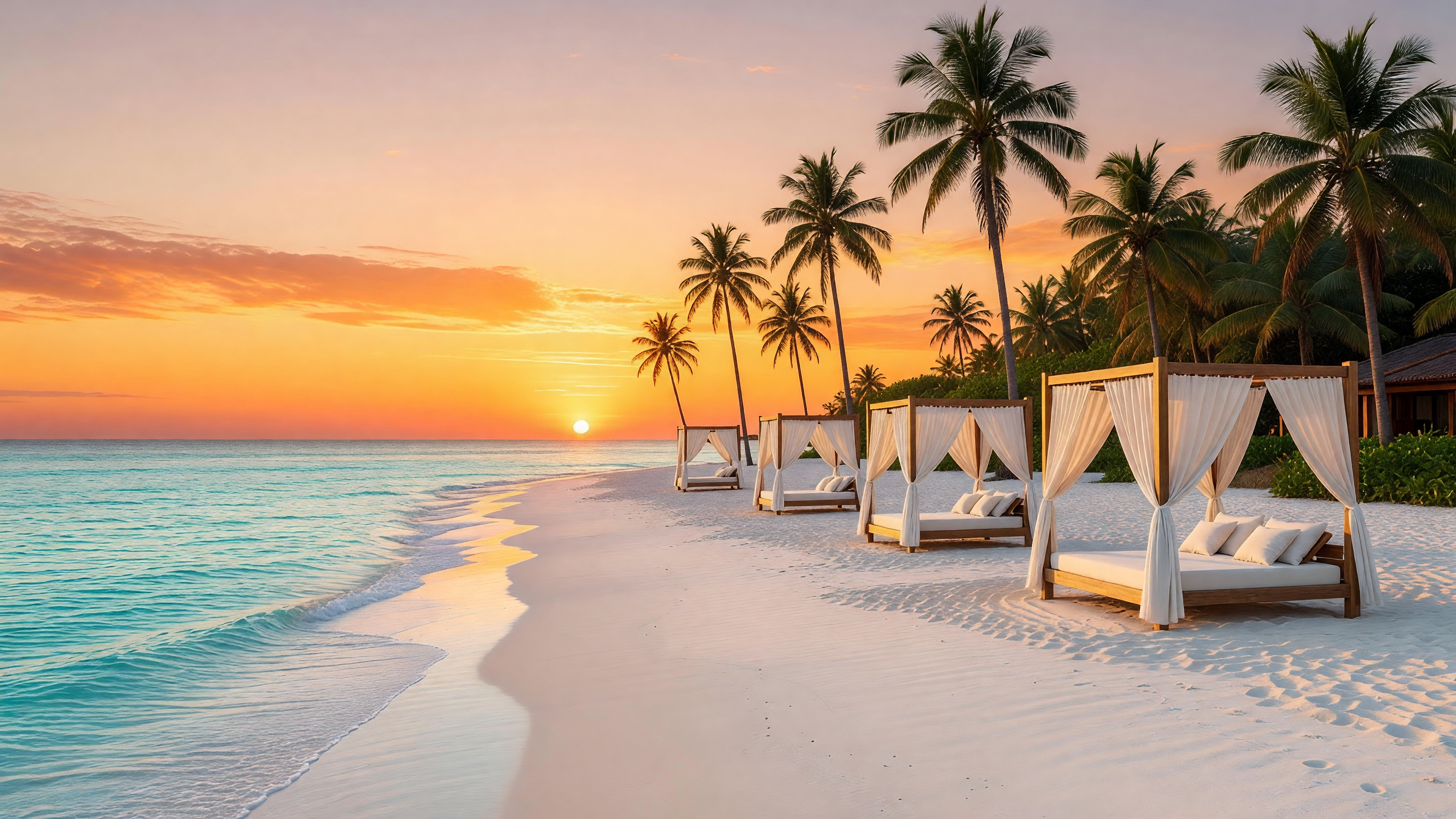 Private Beach at Sunset